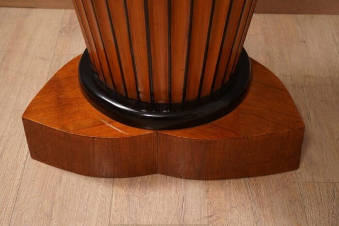 mid century italian cherry wood round side table 1950s 8571