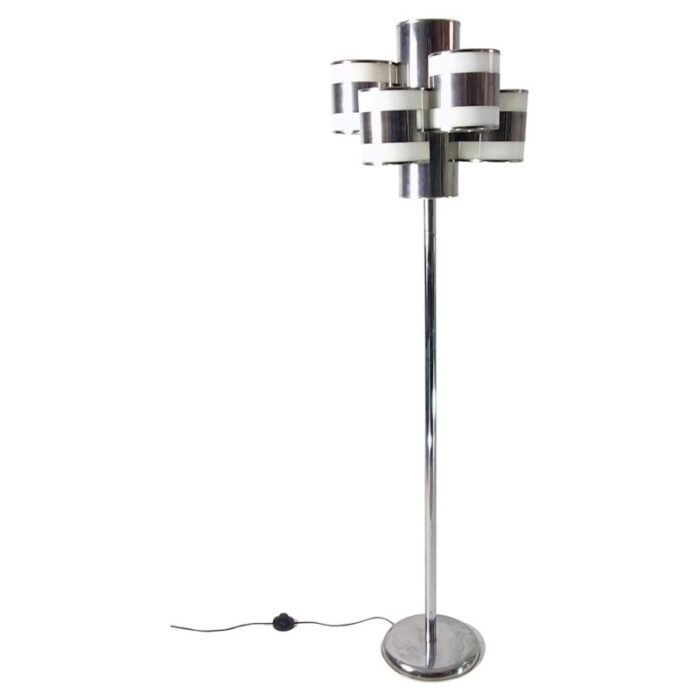 mid century italian chrome floor lamp 1960s 1