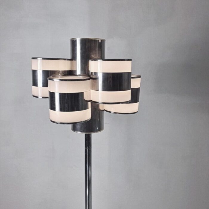 mid century italian chrome floor lamp 1960s 4