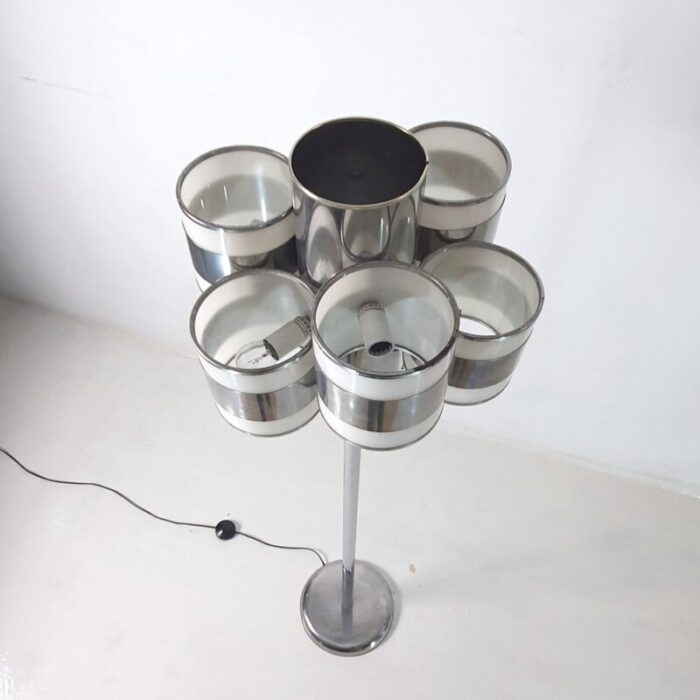 mid century italian chrome floor lamp 1960s 6