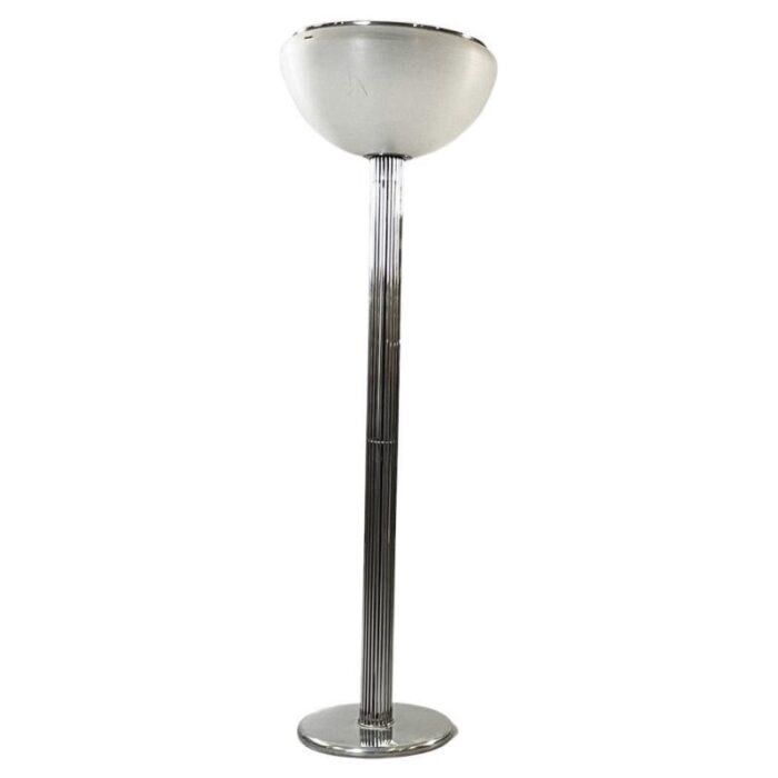 mid century italian chromed steel moana floor lamp by massoni for iguzzini 1960s 1