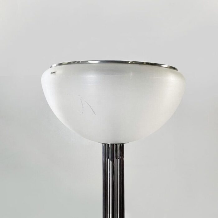 mid century italian chromed steel moana floor lamp by massoni for iguzzini 1960s 2