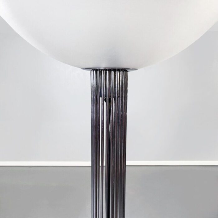 mid century italian chromed steel moana floor lamp by massoni for iguzzini 1960s 9