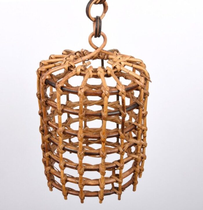 mid century italian french riviera bambo rattan light 1960s 14