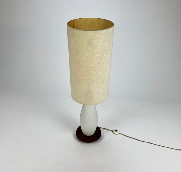 mid century italian glass and teak floor lamp 1950s 4