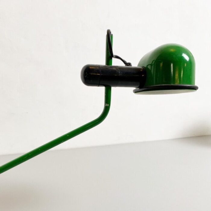 mid century italian modern green metal clamp on table lamp 1980s 8