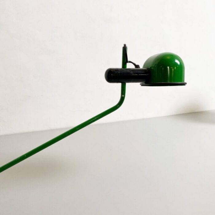 mid century italian modern green metal clamp on table lamp 1980s 9