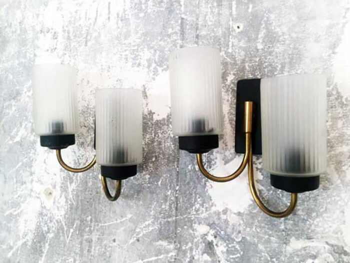 mid century italian sconces set of 2 3