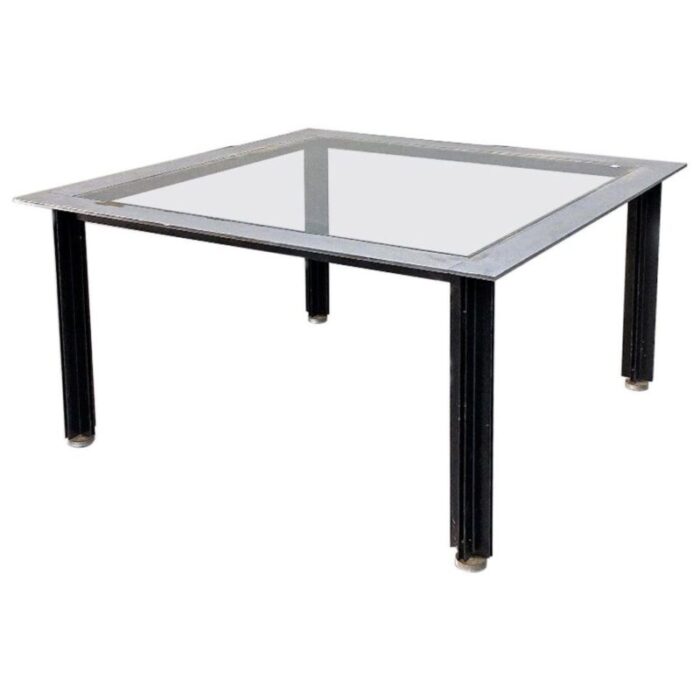 mid century italian steel coffee table by l c dominioni for azucena 1960s 1