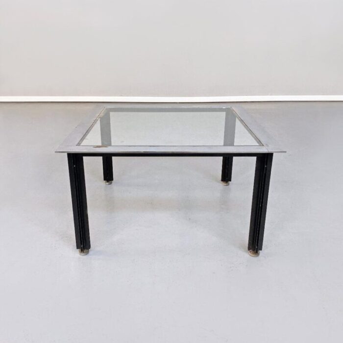 mid century italian steel coffee table by l c dominioni for azucena 1960s 2