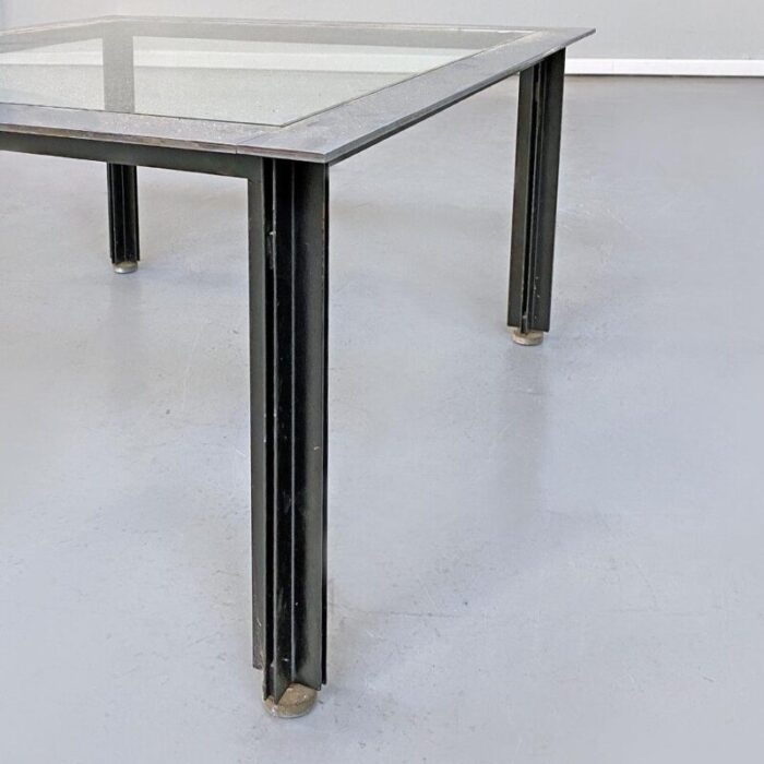 mid century italian steel coffee table by l c dominioni for azucena 1960s 6