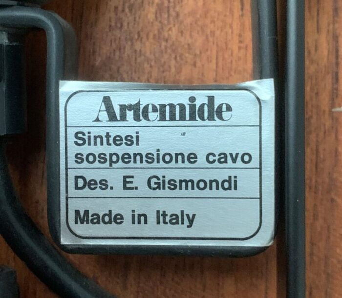 mid century italian synthesis suspension cable pendant by ernesto gismondi for artemide 20