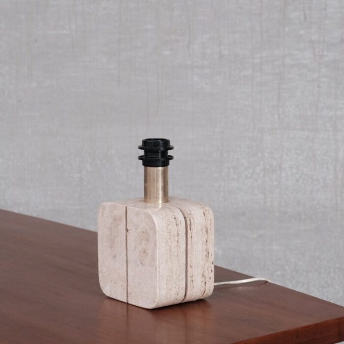 mid century italian travertine table lamp 3