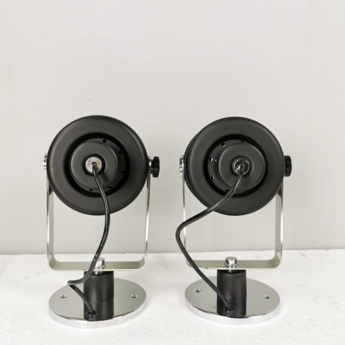 mid century italian wall lamps from luci milano 1970s set of 2 3