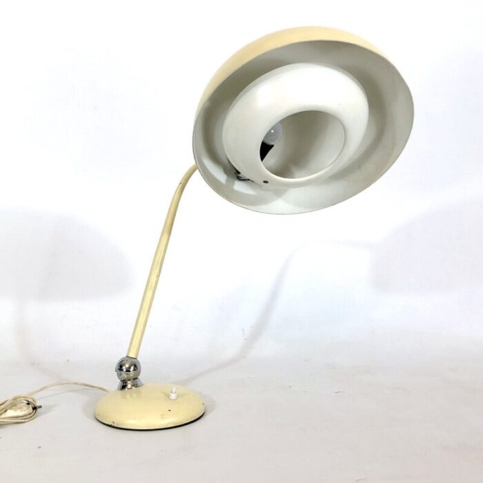 mid century lacquer and chrome articulated desk lamp from stilnovo 3