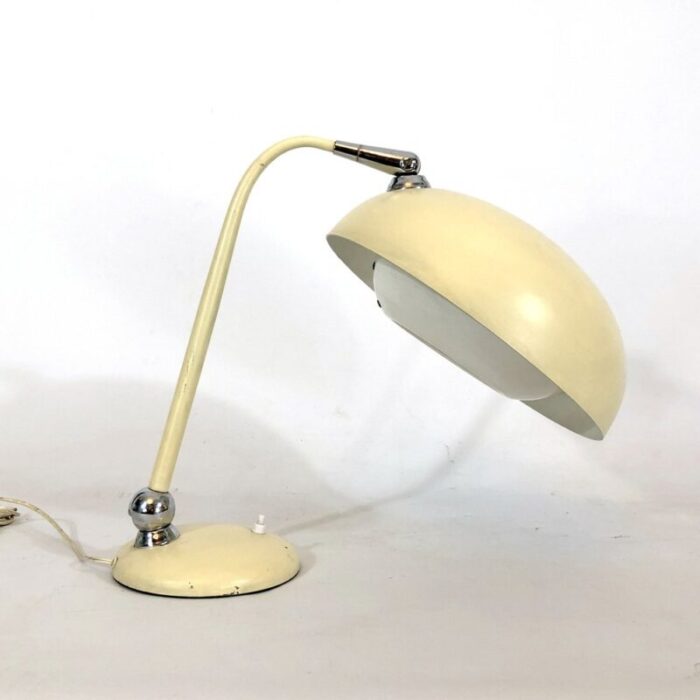 mid century lacquer and chrome articulated desk lamp from stilnovo 6