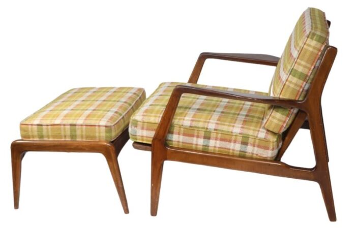 mid century lounge chair and ottoman by lawerence peabody for selig c 1950s 0860