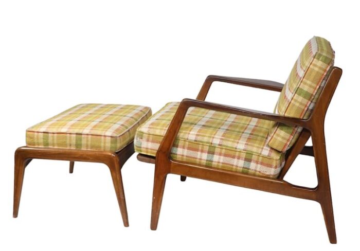 mid century lounge chair and ottoman by lawerence peabody for selig c 1950s 2342