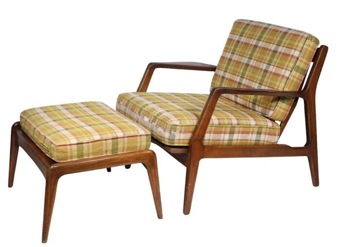 mid century lounge chair and ottoman by lawerence peabody for selig c 1950s 2421