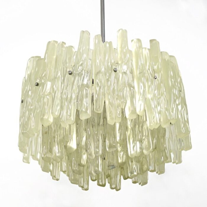 mid century modern frosted glass acrylic glass chandelier by j t kalmar 2