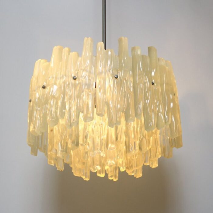 mid century modern frosted glass acrylic glass chandelier by j t kalmar 7