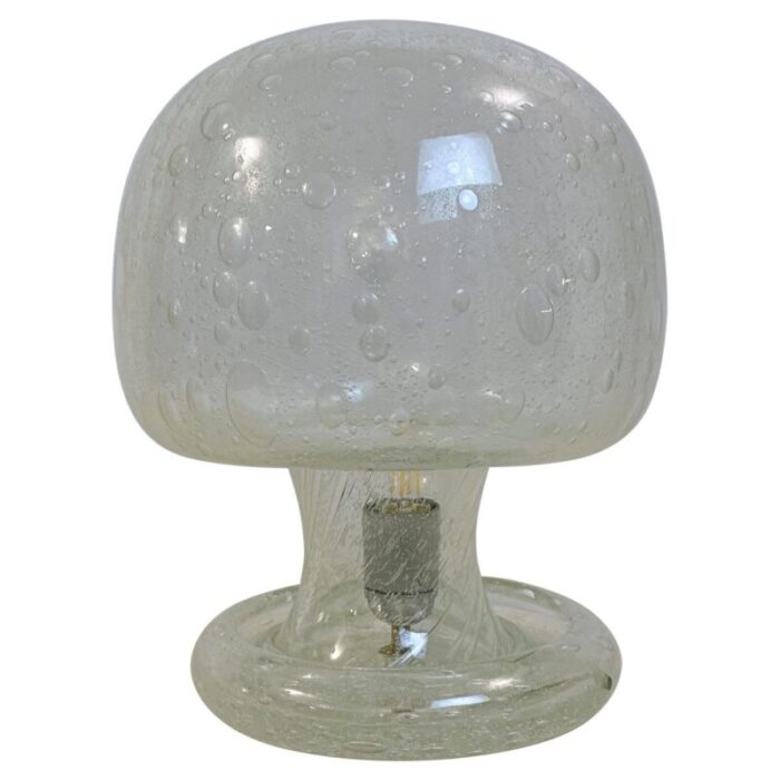 mid century modern glass table lamp 1960s 1