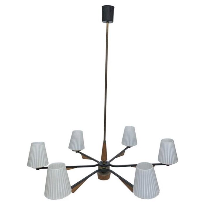 mid century modern italian chandelier in the style of stilnovo 1960s 1