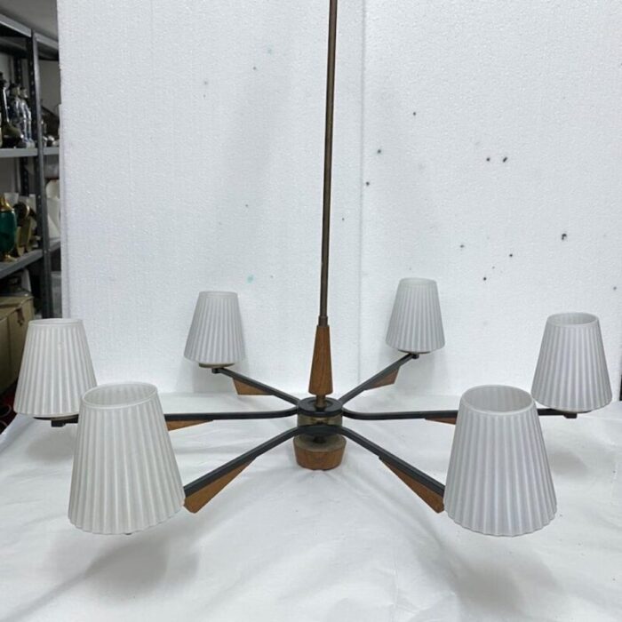 mid century modern italian chandelier in the style of stilnovo 1960s 12