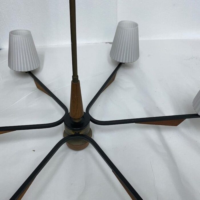 mid century modern italian chandelier in the style of stilnovo 1960s 3