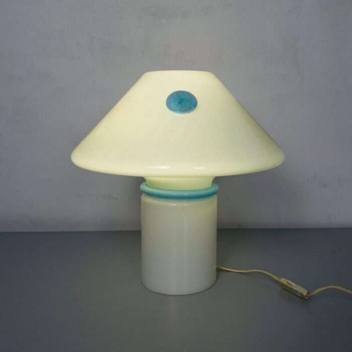 mid century modern italian murano glass table lamp with decorations 1970s 8