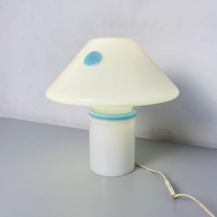 mid century modern italian murano glass table lamp with decorations 1970s 9