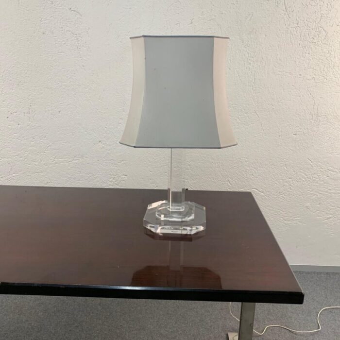 mid century modern italian table lamp in acrylic glass italy 1970s 3