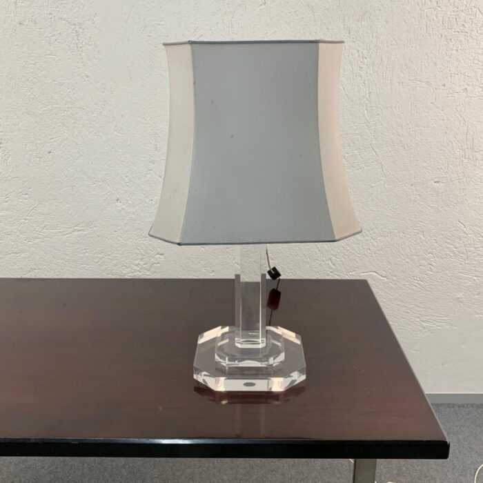 mid century modern italian table lamp in acrylic glass italy 1970s 4