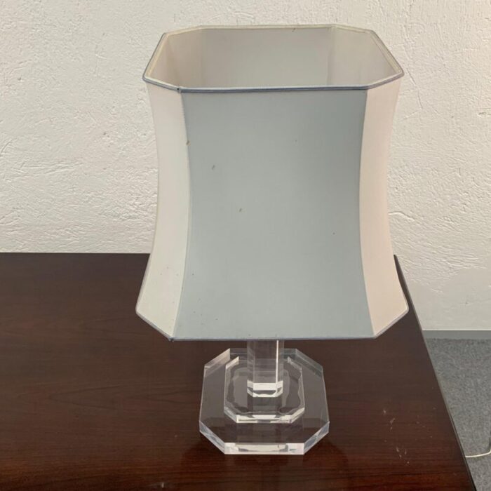 mid century modern italian table lamp in acrylic glass italy 1970s 5