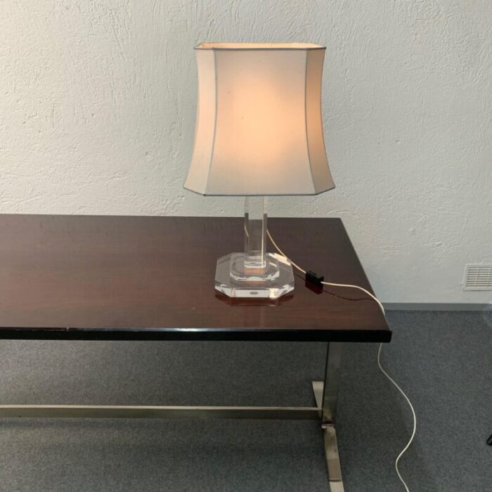 mid century modern italian table lamp in acrylic glass italy 1970s 8