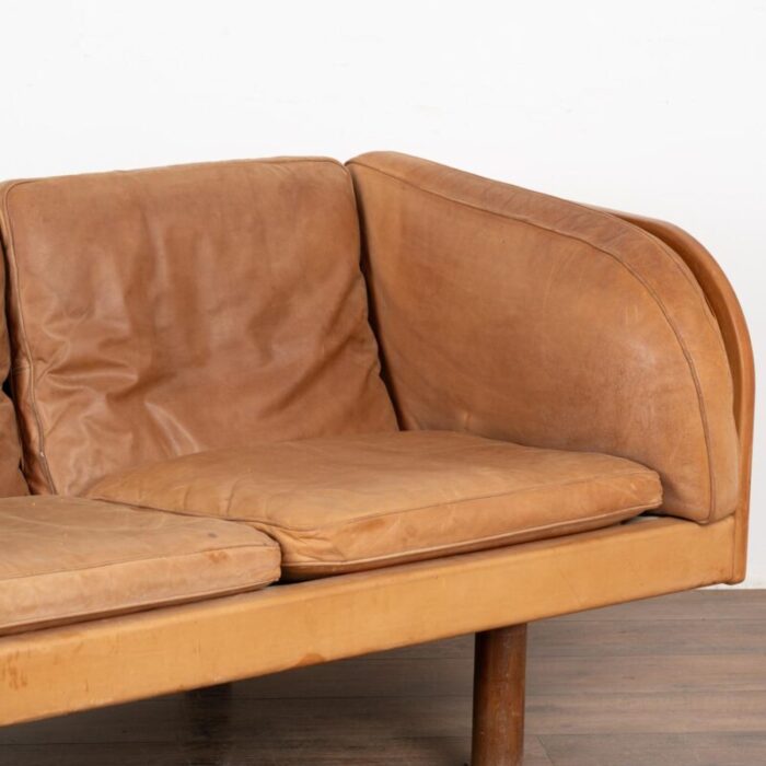 mid century modern three seat sofa with curved arms denmark circa 1960 1961