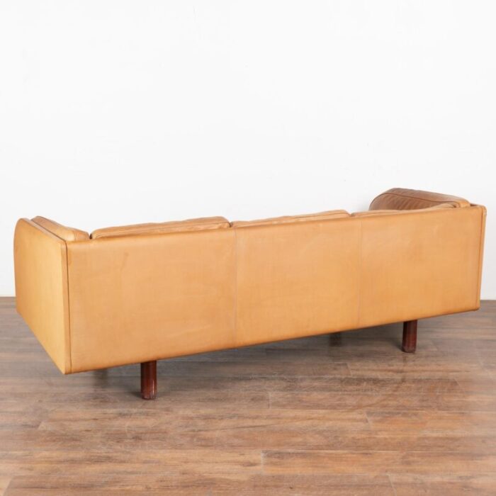 mid century modern three seat sofa with curved arms denmark circa 1960 8548