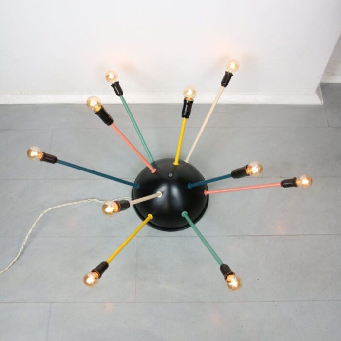 mid century multicolored sputnik chandelier 1950s 4