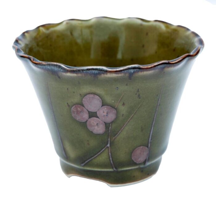 mid century otagiri hand painted ceramic bonsaii or orchid pot 1447