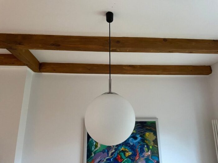 mid century pendant globe lamp 1