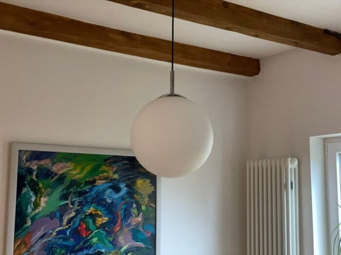 mid century pendant globe lamp 2