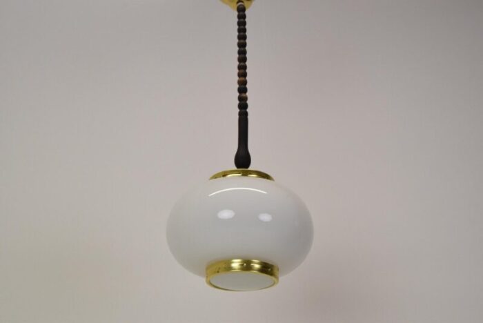 mid century pendant lamp by polam bielsko 1970s 3