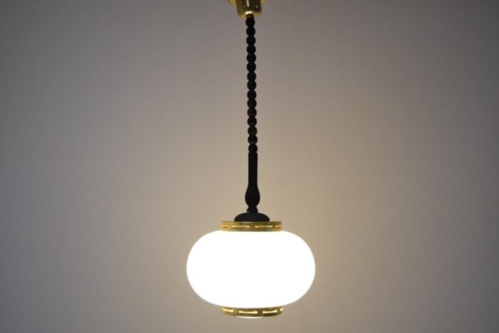 mid century pendant lamp by polam bielsko 1970s 8