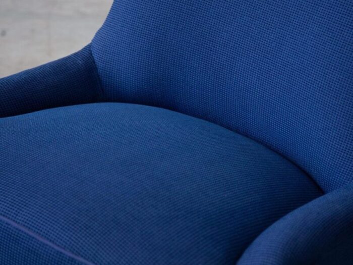 mid century scandinavian modern blue fabric armchair 1950s 3165