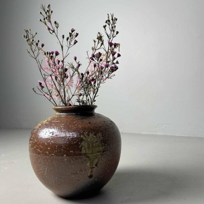 mid century shigaraki ikebana flower vase 1960s 1898