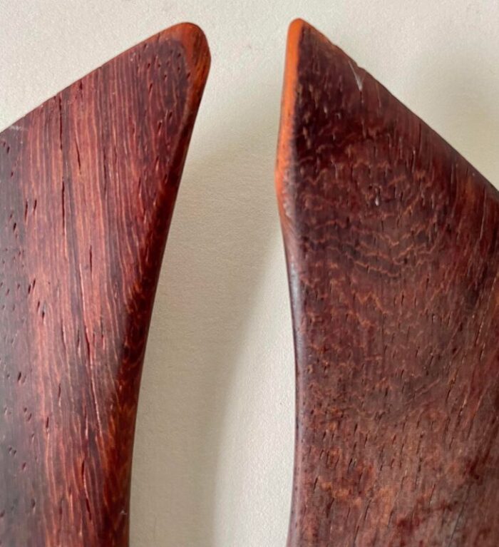 mid century solid rosewood salad servers a pair 3154