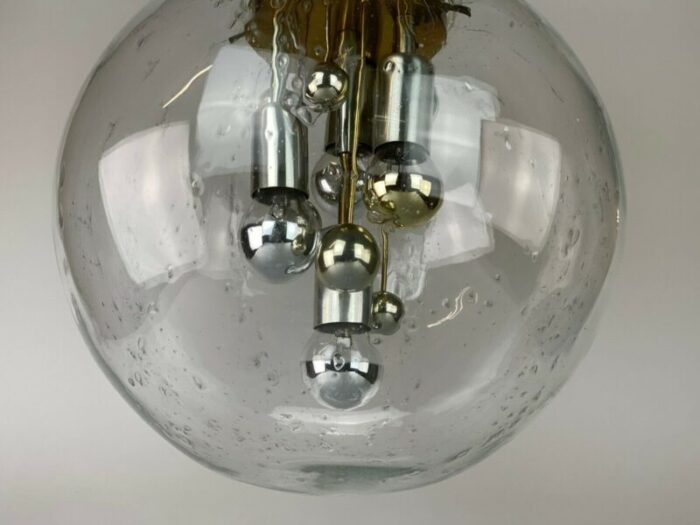 mid century space age ball ceiling lamp in glass from doria leuchten 6