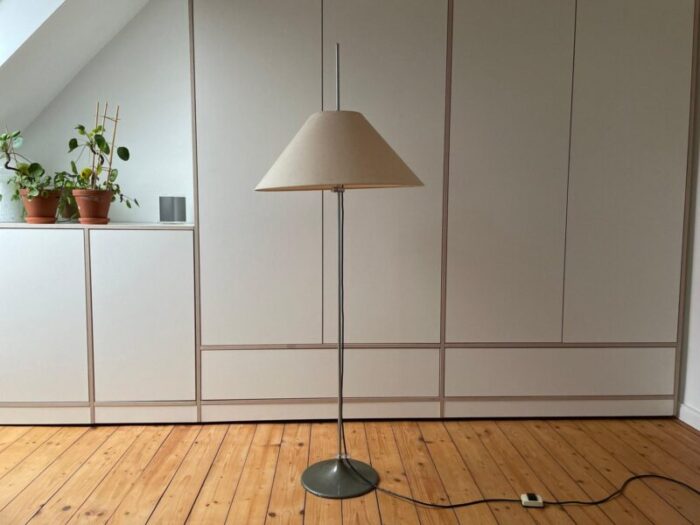 mid century space age vintage teak floor lamp from gepo 1