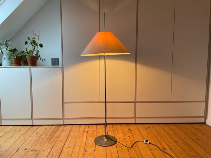 mid century space age vintage teak floor lamp from gepo 2