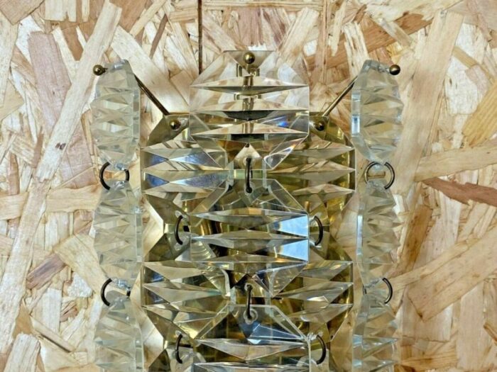 mid century space age wall lamp in glass from kinkeldey 5